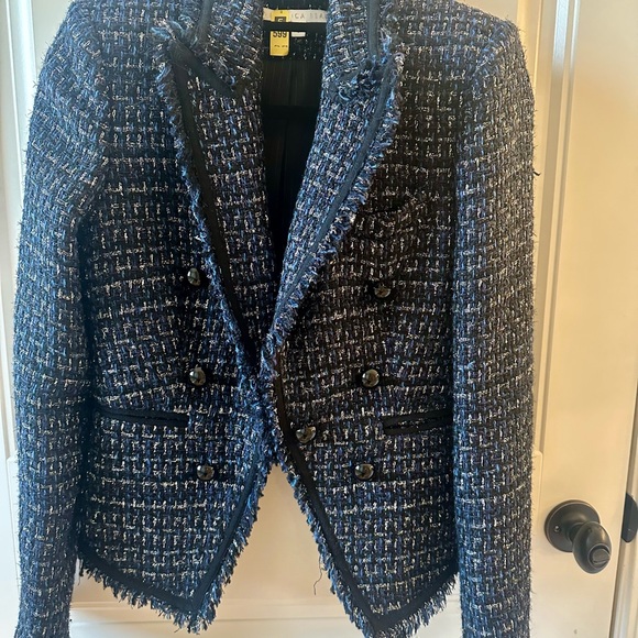 Veronica Beard Navy Tweed Jacket - Picture 2 of 3